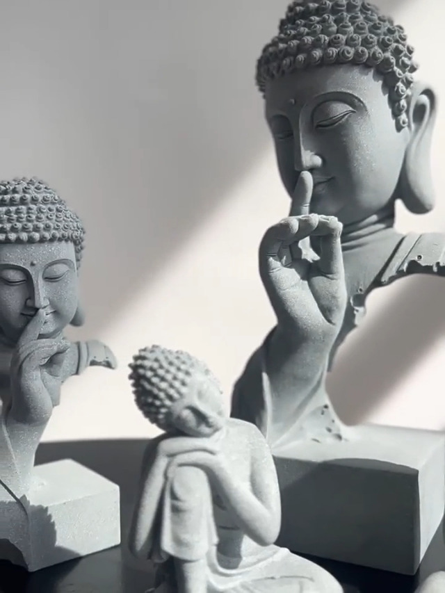 Amazon.com: AETVRNI Shh, Please Keep Quiet-Sakyamuni Buddha Statue